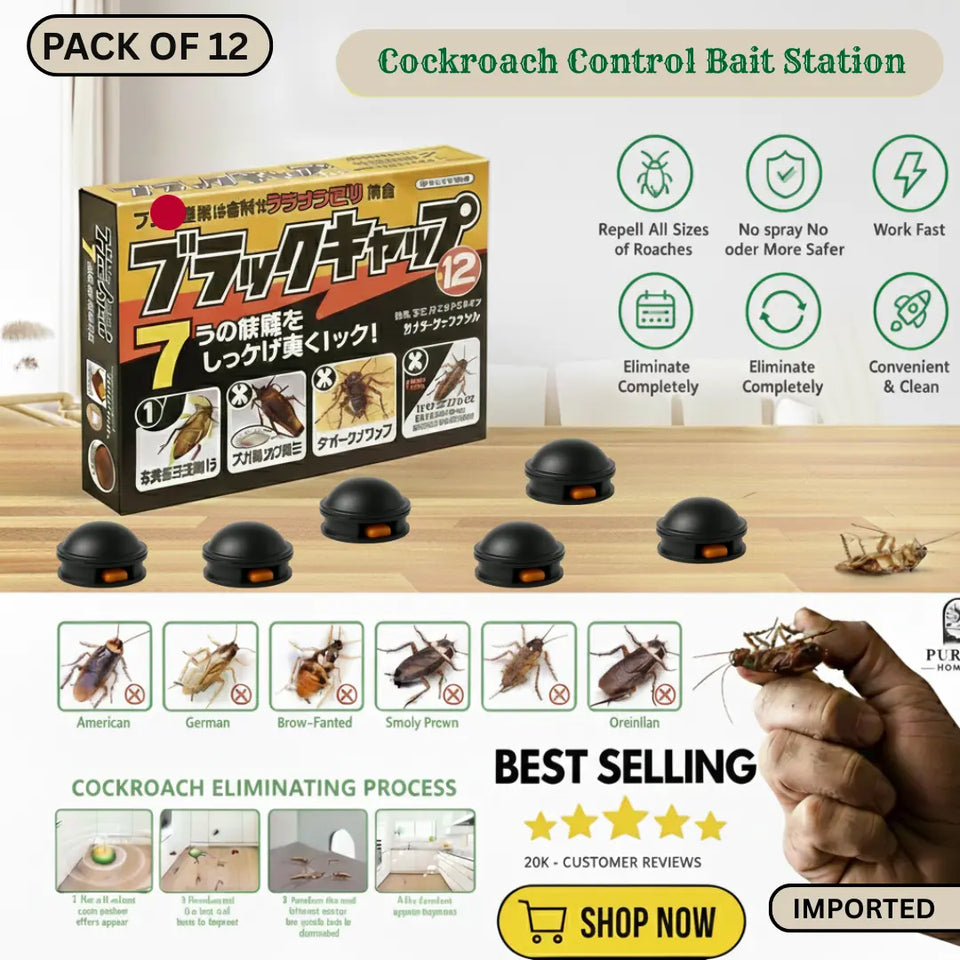 Japanese Cockroach Bait Station (Pack of 12 Pcs)