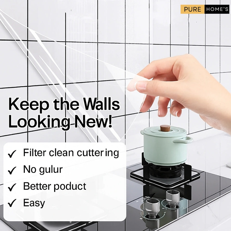 Pure Home™ Self- Adhesive Transparent Electrostatic Wall Protection Film
