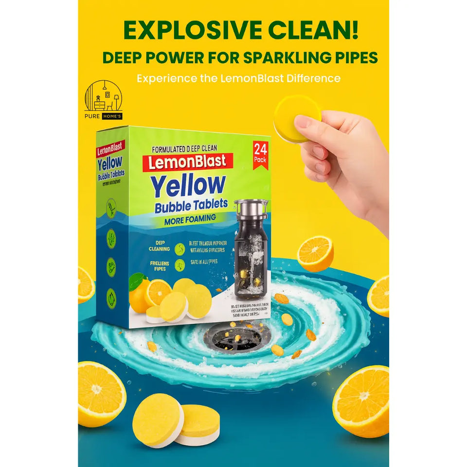 Lemon Blast Yellow Bubble Tablets (24pc)
