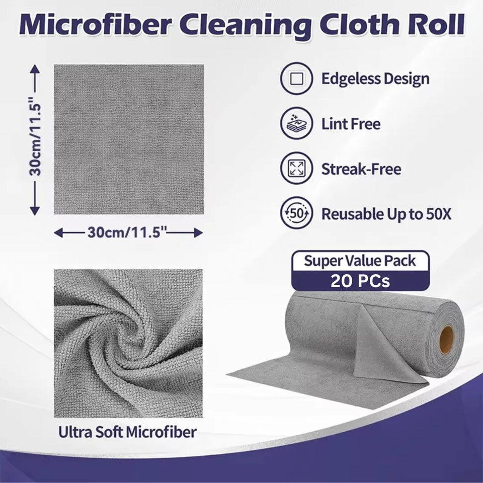 Microfiber Cleaning Cloth (25 Sheets)