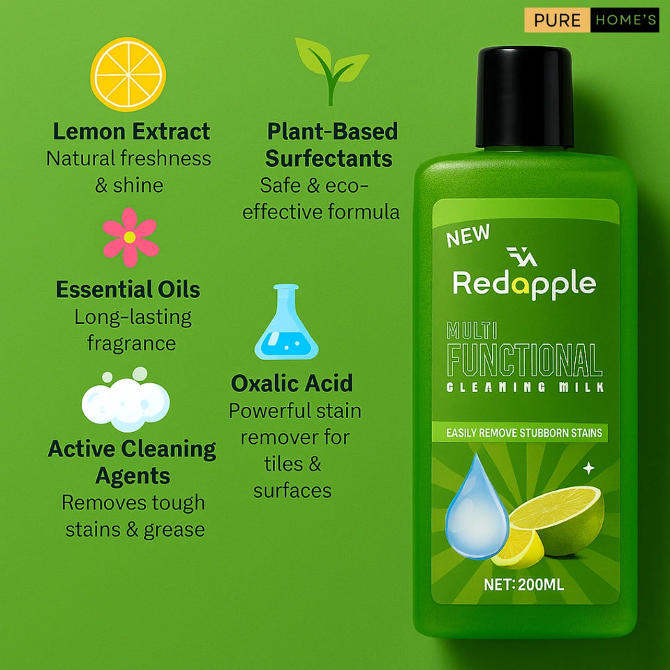 Redapple™ All-in-One  Multipurpose Kitchen Grease Cleaner (Pack Of 4) 200ml Each