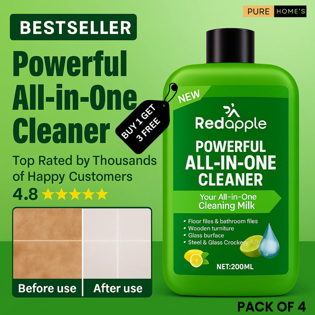 Redapple™ All-in-One  Multipurpose Kitchen Grease Cleaner (Pack Of 4) 200ml Each