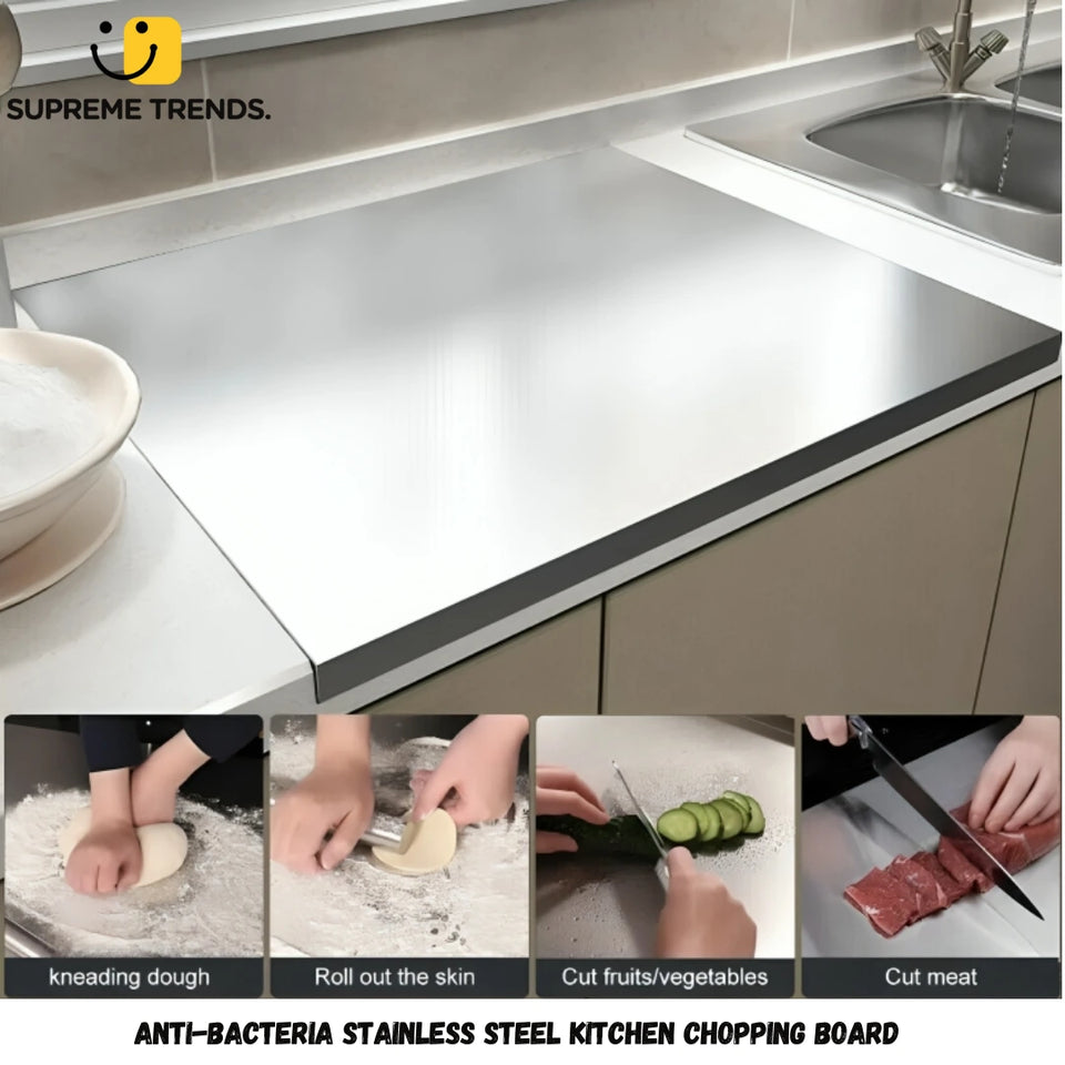ANTI-BACTERIA Stainless Steel Chopping Kitchen Board (35x31cm)