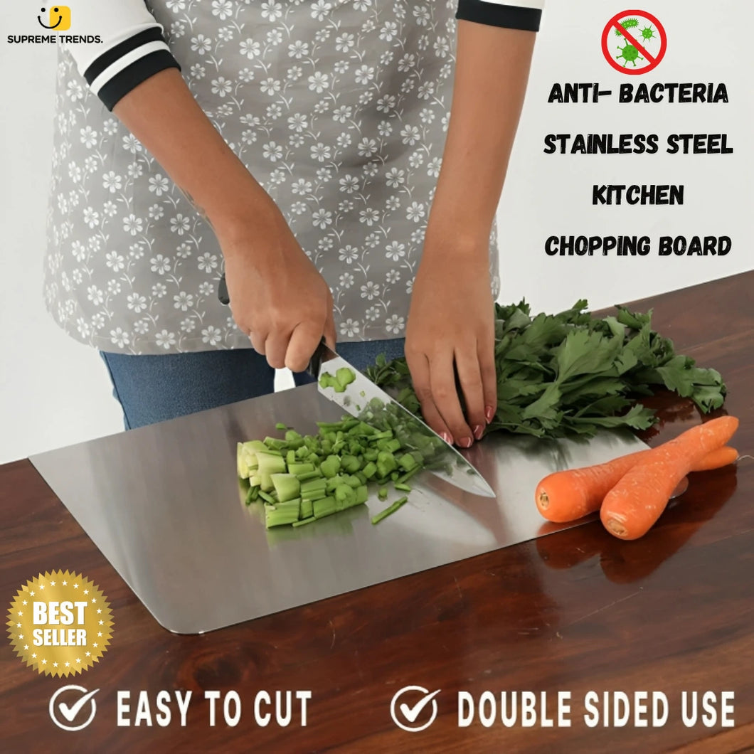 ANTI-BACTERIA Stainless Steel Chopping Kitchen Board (35x31cm)