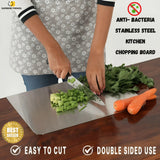 ANTI-BACTERIA Stainless Steel Chopping Kitchen Board (35x31cm)
